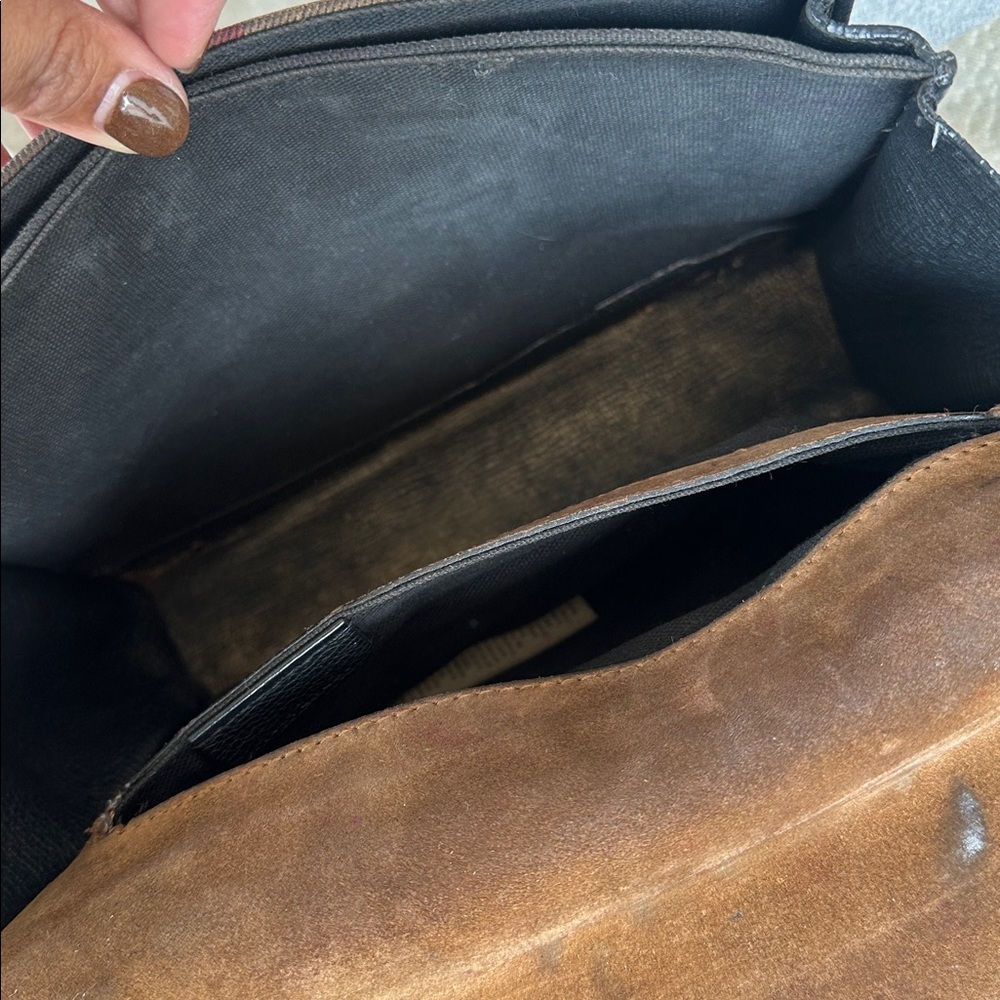 Burberry Macken Check Leather Crossbody Bag - Picture 11 of 13